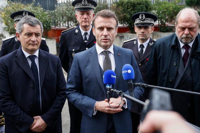 Emmanuel Macron Gérald Darmanin AFP